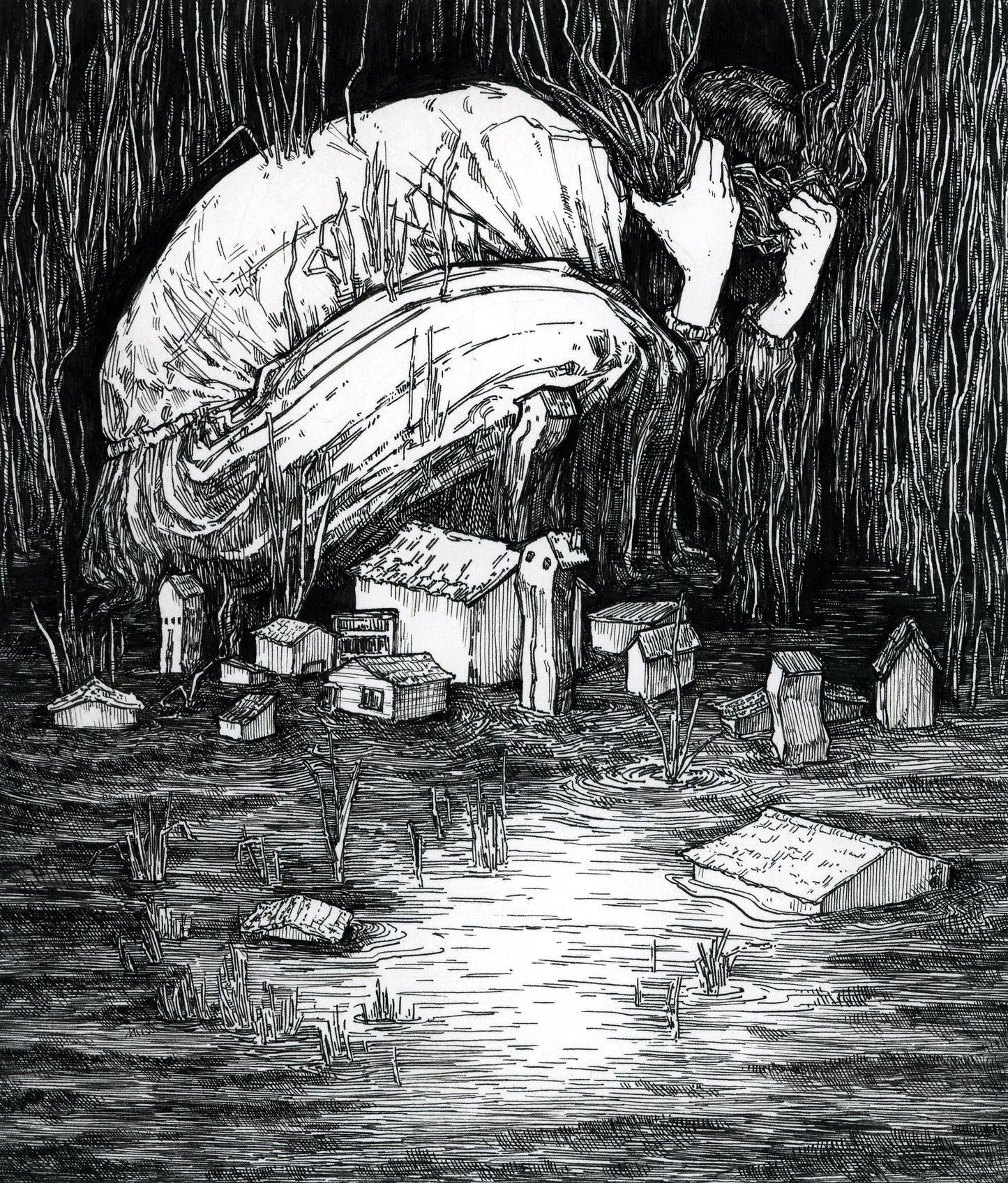 Marginalia, 2025, ink on paper, 10 x 8.5 inches