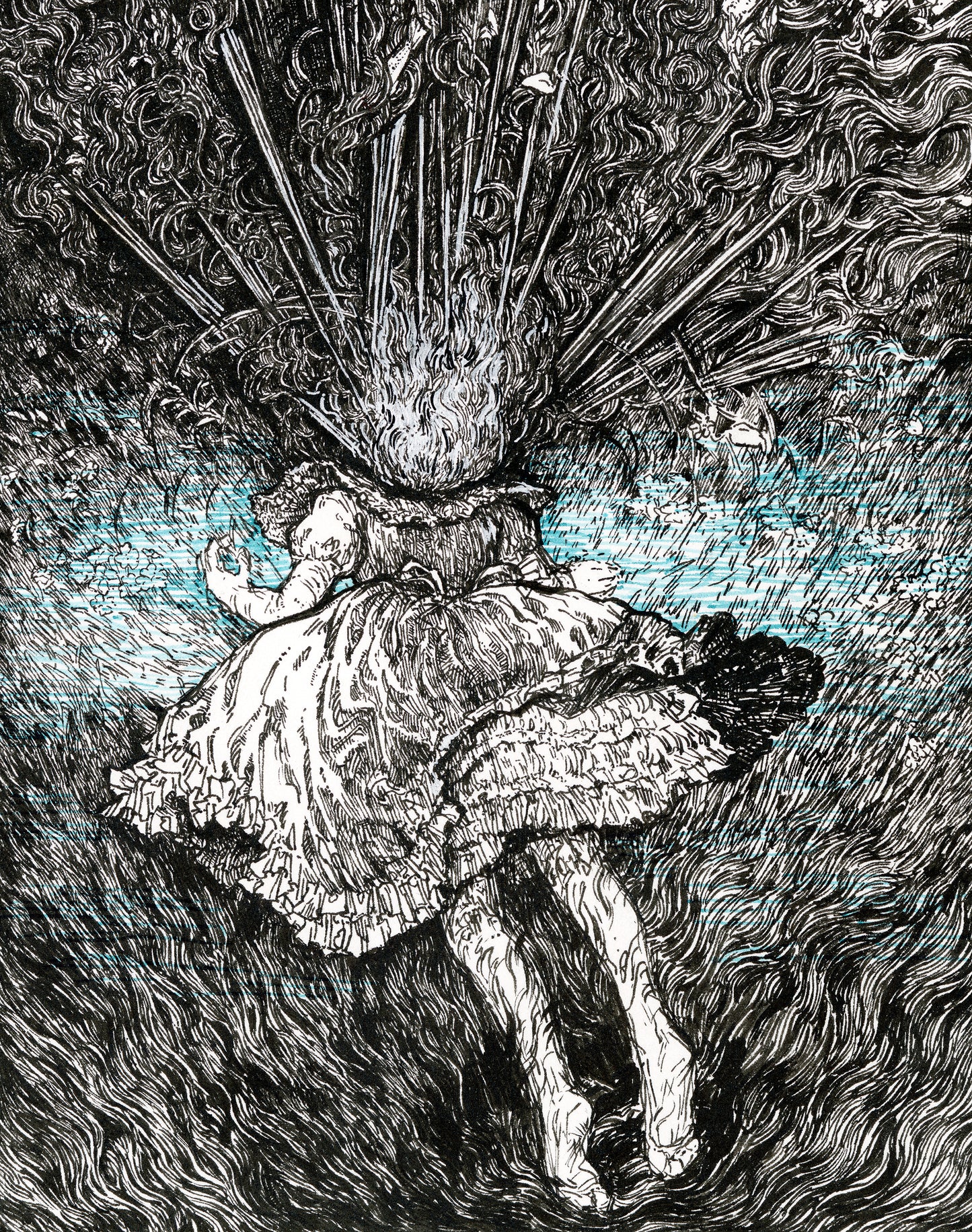 I Don’t Wanna Make It (I Just Wanna), 2025, ink on paperboard, 7 x 5 inches