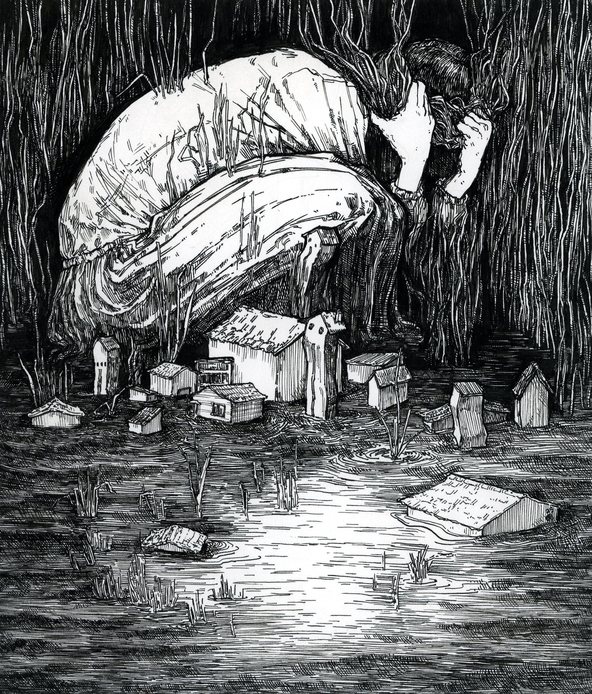 Marginalia, 2025, ink on paper, 10 x 8.5 inches